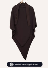 Single Layer Premium Khimar (dark brown)
